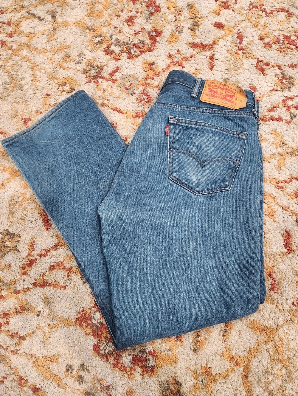 Levis 501 White Oak Denim 38x34